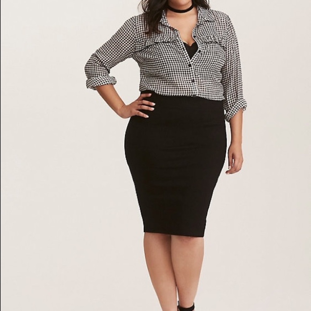 Style & Co Black Pencil Skirt Size 1X